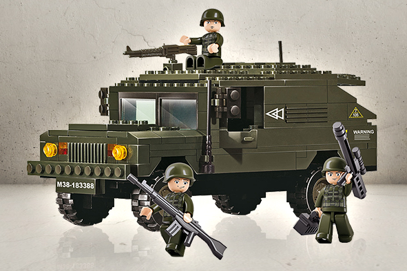 M38-B9900 SUV Sluban bygge klodser lego plast legeklodser Militær army -køb på Webshop