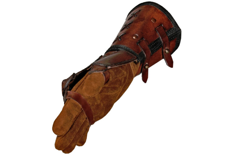 Leather gauntlet Right - M/L-16588