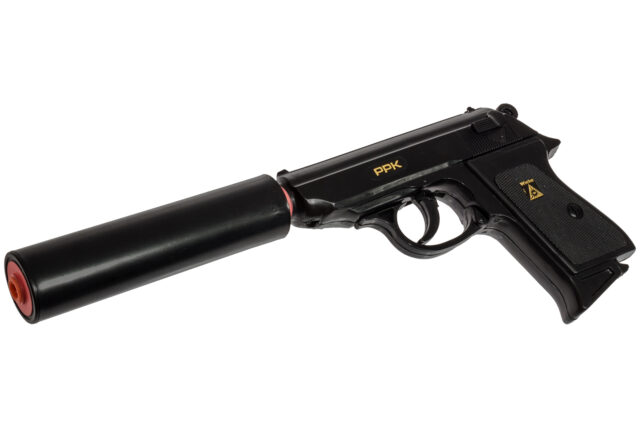 James Bond Pistol inkl lyddæmper-35351