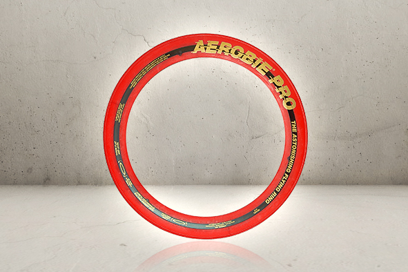 Pro Flying Ring 25cm - Neon Rød-0