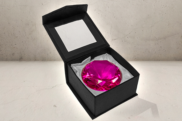Kæmpe Juvel / diamant i Hot Pink-0