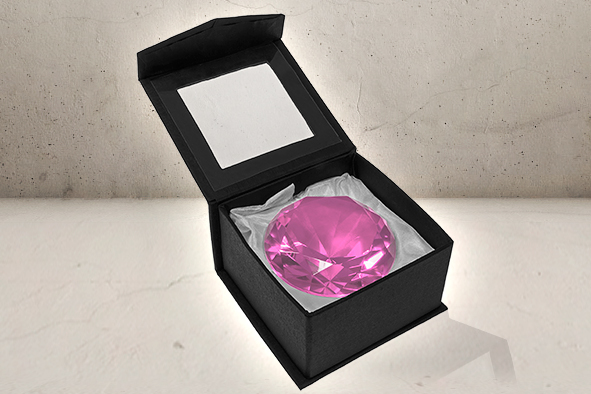 Kæmpe Juvel / diamant i Pink-0