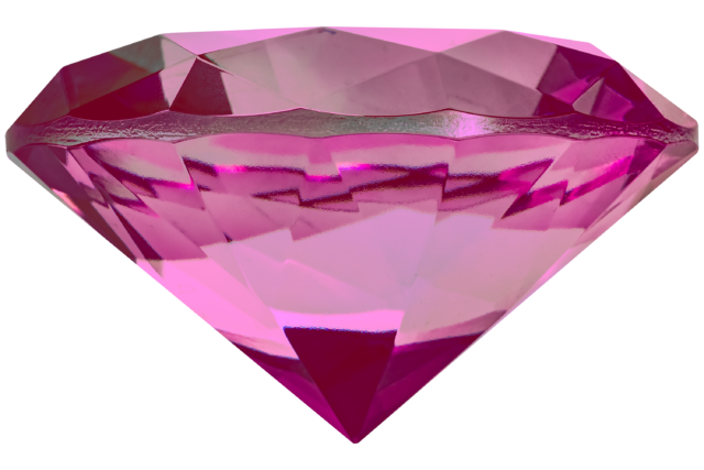 Kæmpe Juvel / diamant i Hot Pink-37151