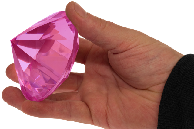 Kæmpe Juvel / diamant i Pink-37162