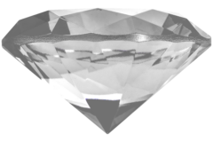 Kæmpe glas diamant i Klar-0