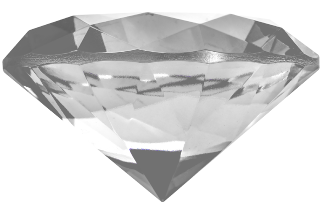 Kæmpe glas diamant i Klar-0