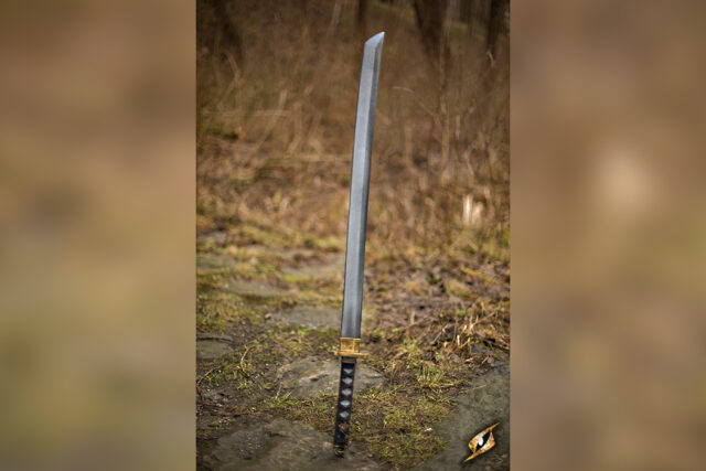 Her ser du Dai-katana sværd i fuld længte