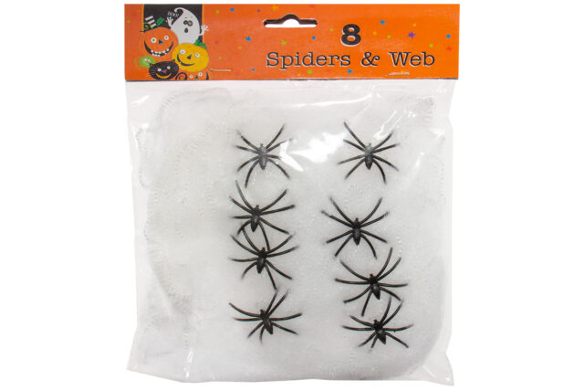 Spindelvæv med 8 edderkopper -27258