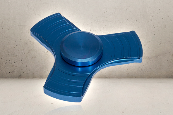 Aluminiums Fidget Spinner - Blue-0