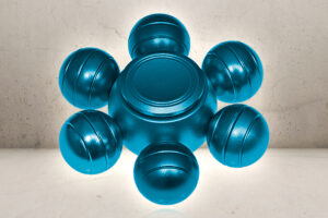 Orbs Alu Fidget Spinner - Blue-0