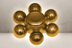 Orbs Alu Fidget Spinner - Gold-0