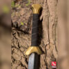 Her ser du et billede Chai sværds lækre greb beklædt med ruskind