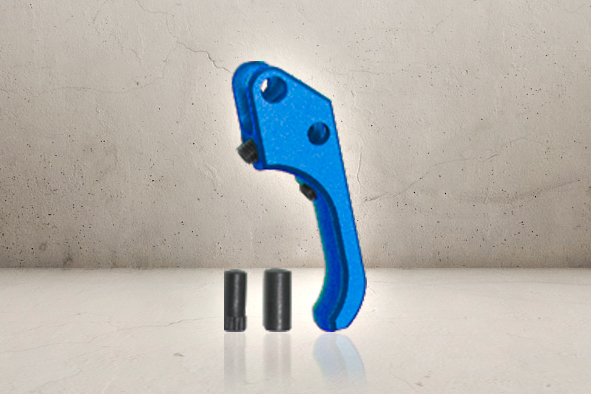 Custom CNC SAO Aluminum Trigger - Blue-0