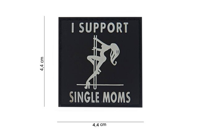 I Support Single Moms - Black/White-36634
