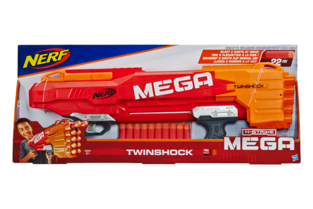 Her ser du Nerf Mega Twinshock Blaster