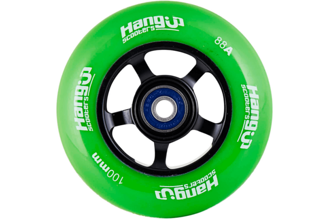 dette er et billede af HangUp Alu Core Grøn 100 mm hjul