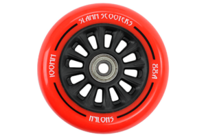 dette er et billede af Slamm Hjul Rød Nylon Kerne