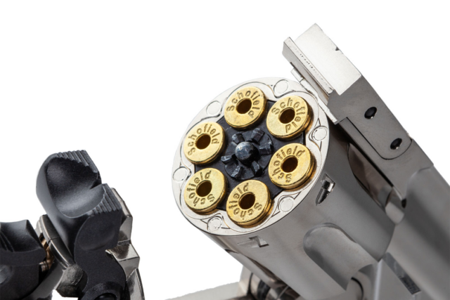 Airsoft våben - Schofield CO2 Full metal 6" Revolver - Silver