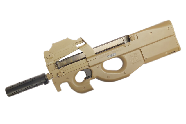 FN P90 Silenced AEG Tan - Kompletsæt