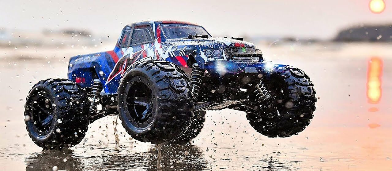 Monstertruck i regnvejr