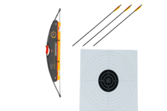 Recurve Langbue 92 cm – Startsæt med Skiver og Glasfiberpile - Bundle