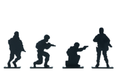 Soldat Silhouette Metal Skydemål - 4 stk.