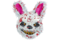 Killer Bunny / Uhyggelig Kanin Maske med pels