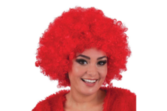 Klovne Paryk Stor - Rød