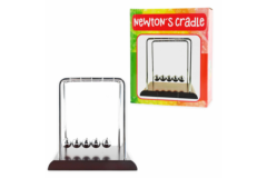 Newtons Vugge i Metal med træbund - 13x11x14 cm