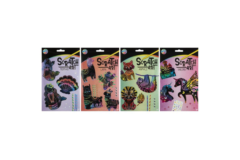 Kradse kunst 3 ark Stickers & Pen