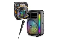 Karaokehøjttaler med Mikrofon og Lyseffekter | Stor