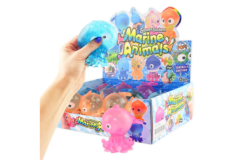 Squeeze Squid / blæksprutte med glimmer og Sugekopper