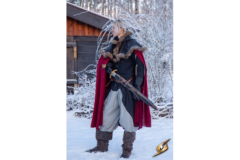 Knights Scabbard Faux Leather - Sort/Mørkebrun - 75 cm