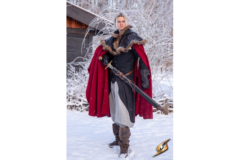 Knights Scabbard Faux Leather - Sort/Mørkebrun - 94 cm