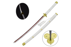 Roronoa Zoro’s Katana (Enma, Hvid) - Bambusklinge med LED Lys
