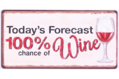Today's forecast, 100 % chance of wine (Magnet)