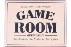 Game room (Metal Skilt)