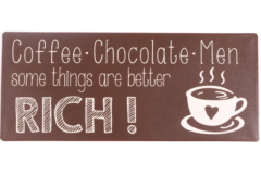Coffee, Chocolate, Men (Metal Skilt)