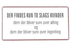 Der findes kun to slags kvinder... (Magnet)