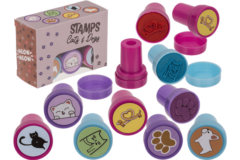 Stempel med katte og hunde