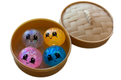 Squeeze Mystery Dumplings med Glitter 4i1 - 3.5 cm