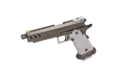 Vorsk Hi-Capa CS Vengeance 5.1 REQUIEM GBB Pistol - Silver / White