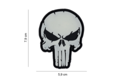 3D PVC Punisher skull Glow in the Dark