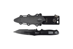 Dummy Training Kniv med Blødt Blad og Skede - Sort