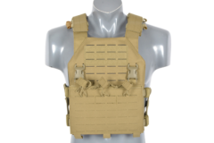 Laser-Cut “Buckle Up" Assault Plate Carrier med AR15/AK Magasin Pouch - Coyote (8FIELDS)