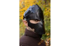 Assassin leather Helmet One Size - Sort