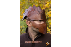 Assassin leather Helmet One Size - Brun
