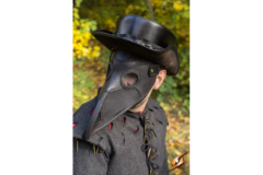 Plague Doctor Mask Leather - Black