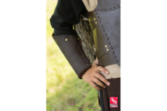 Arm/benskinner / Bracers læder- RFB 2 stk. - Brun