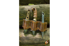 Rogue Knife Set Holder med 3 knive - Brun læder